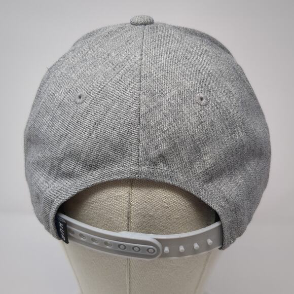 HUF Patch Snapback Hat Gray One Size Adjustable Solid Vent Holes Outdoor - Picture 6 of 9